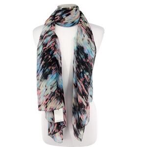 Calvin Klein Women’s Lightweight Multicolor Abstract Print Scarf – New 27 x 70